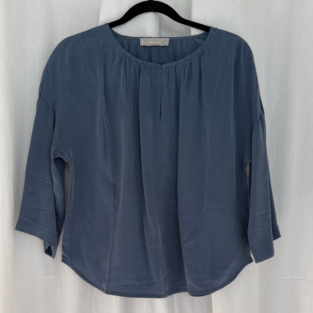 Everlane Slate Blue Blouse